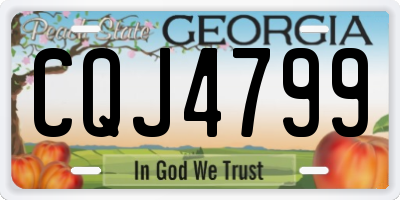 GA license plate CQJ4799
