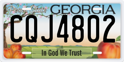 GA license plate CQJ4802