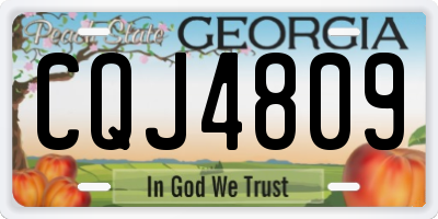 GA license plate CQJ4809
