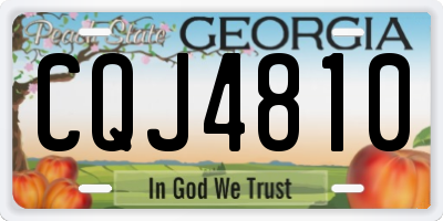 GA license plate CQJ4810