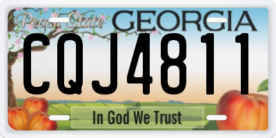 GA license plate CQJ4811