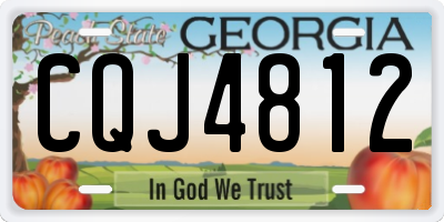 GA license plate CQJ4812