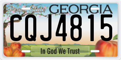 GA license plate CQJ4815