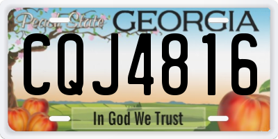 GA license plate CQJ4816