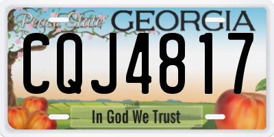 GA license plate CQJ4817