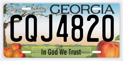 GA license plate CQJ4820