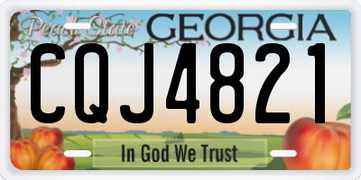 GA license plate CQJ4821