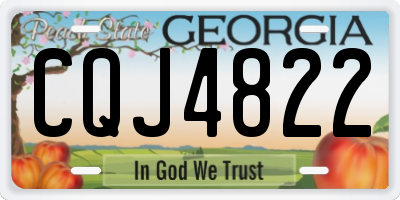 GA license plate CQJ4822
