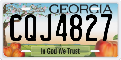 GA license plate CQJ4827