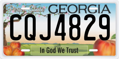 GA license plate CQJ4829