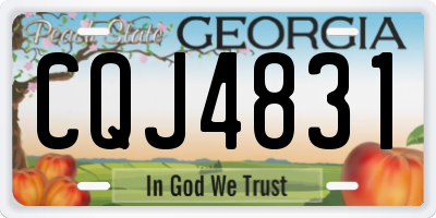 GA license plate CQJ4831