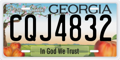 GA license plate CQJ4832