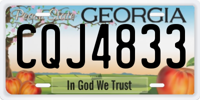 GA license plate CQJ4833