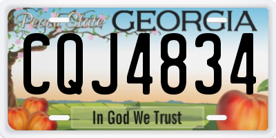 GA license plate CQJ4834