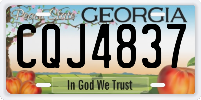 GA license plate CQJ4837