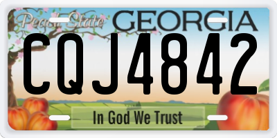 GA license plate CQJ4842