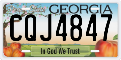 GA license plate CQJ4847