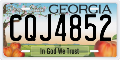 GA license plate CQJ4852