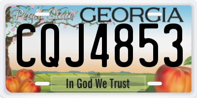 GA license plate CQJ4853