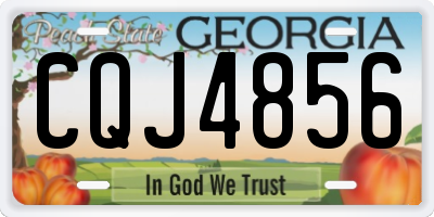 GA license plate CQJ4856