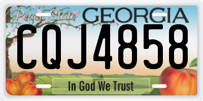 GA license plate CQJ4858