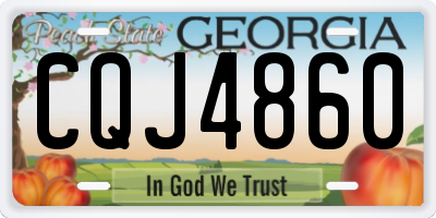 GA license plate CQJ4860