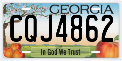 GA license plate CQJ4862
