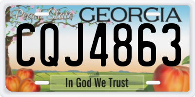 GA license plate CQJ4863