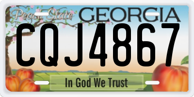 GA license plate CQJ4867