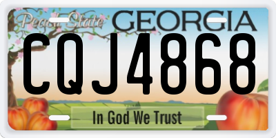 GA license plate CQJ4868