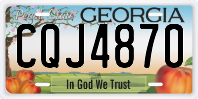 GA license plate CQJ4870
