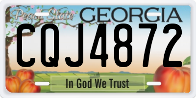 GA license plate CQJ4872