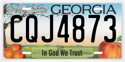 GA license plate CQJ4873