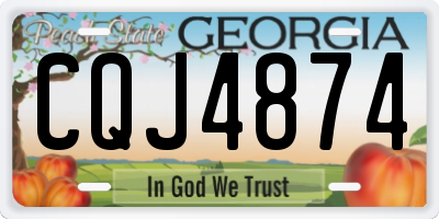 GA license plate CQJ4874