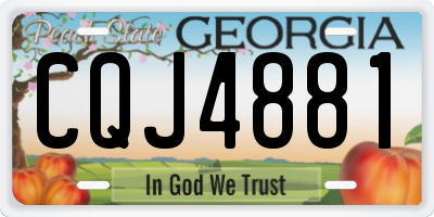 GA license plate CQJ4881