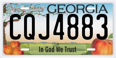 GA license plate CQJ4883