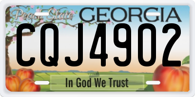 GA license plate CQJ4902