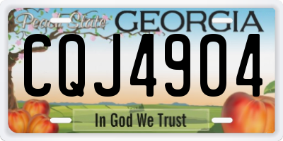 GA license plate CQJ4904