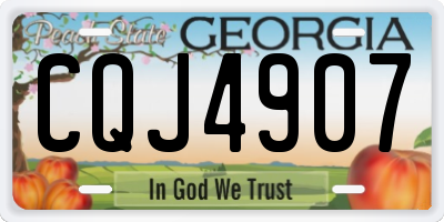 GA license plate CQJ4907