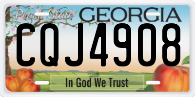 GA license plate CQJ4908