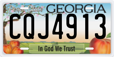 GA license plate CQJ4913