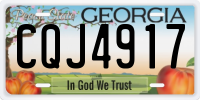 GA license plate CQJ4917
