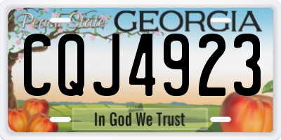 GA license plate CQJ4923