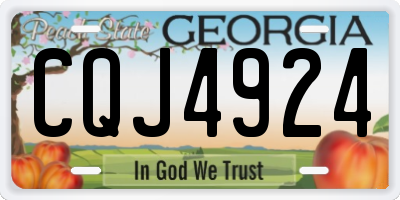 GA license plate CQJ4924