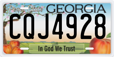 GA license plate CQJ4928