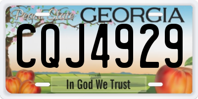 GA license plate CQJ4929