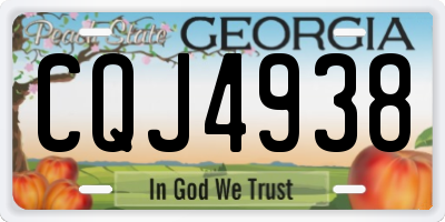 GA license plate CQJ4938