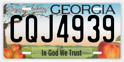 GA license plate CQJ4939