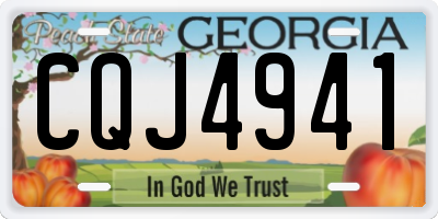 GA license plate CQJ4941