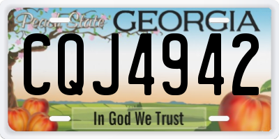 GA license plate CQJ4942